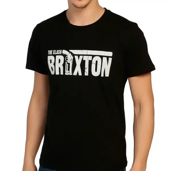 Clash Guns Of Brixton Men's Black T-shirt