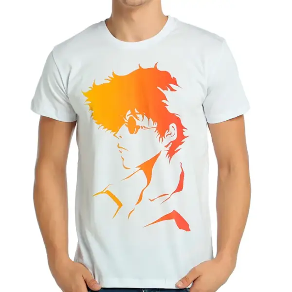 Cowboy Bebop Spike  Men's White T-Shirt