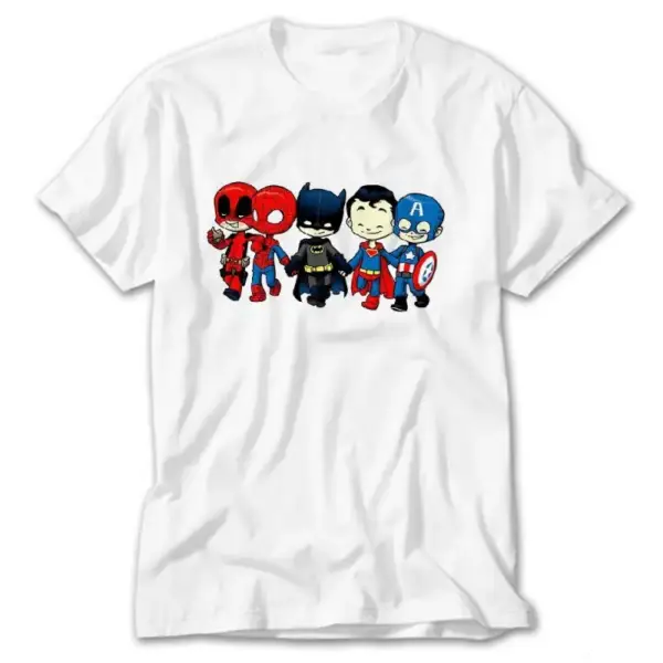DC and Marvel Friends, White T-Shirt