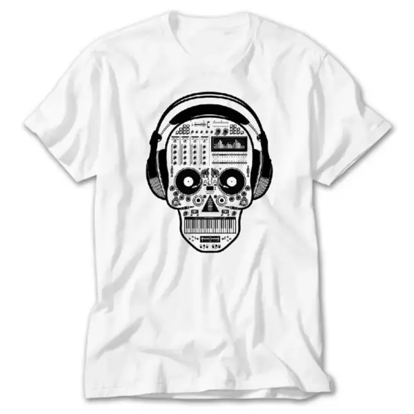 DJ Skull, White T-Shirt