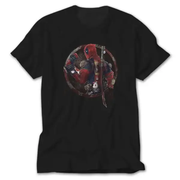 Deadpool Distorted, Black T-Shirt