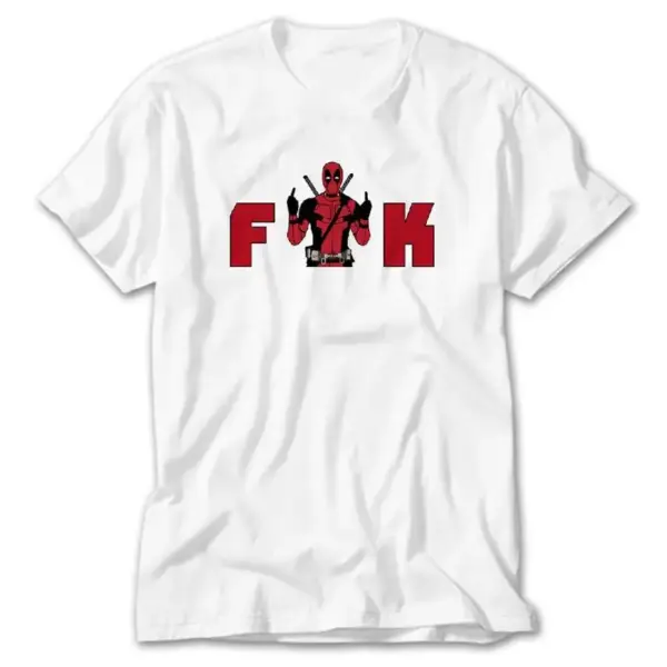 Deadpool Fuk, White T-Shirt