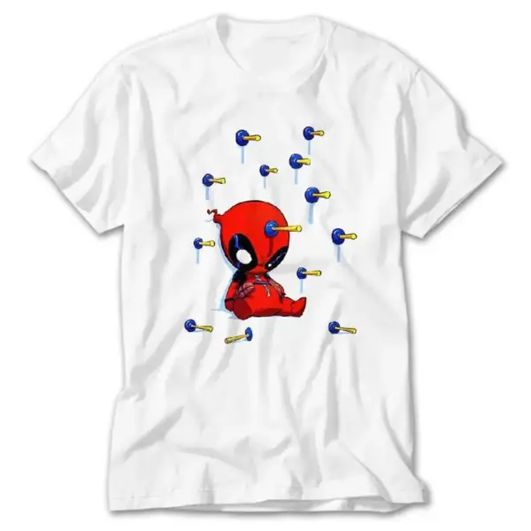 Deadpool Headshot, White T-Shirt