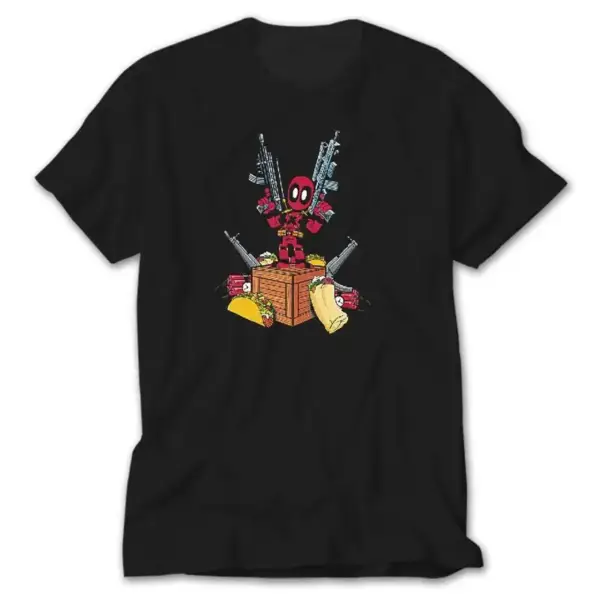 Deadpool Hungry, Black T-Shirt