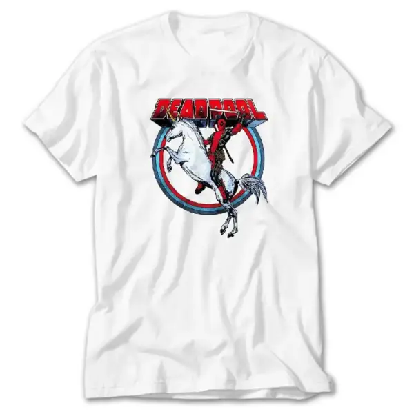 Deadpool Unicorn, White T-Shirt