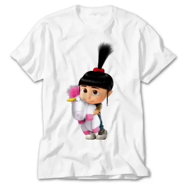 Despicable Me Agnes And Fluffy, White T-Shirt