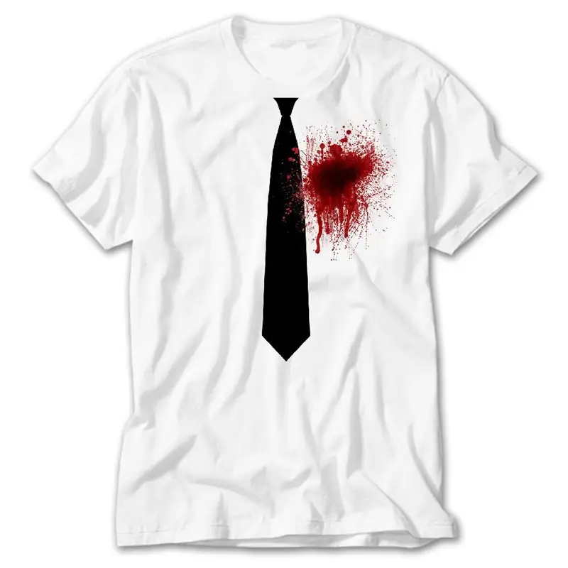 Dexter Blood Tie, White T-Shirt