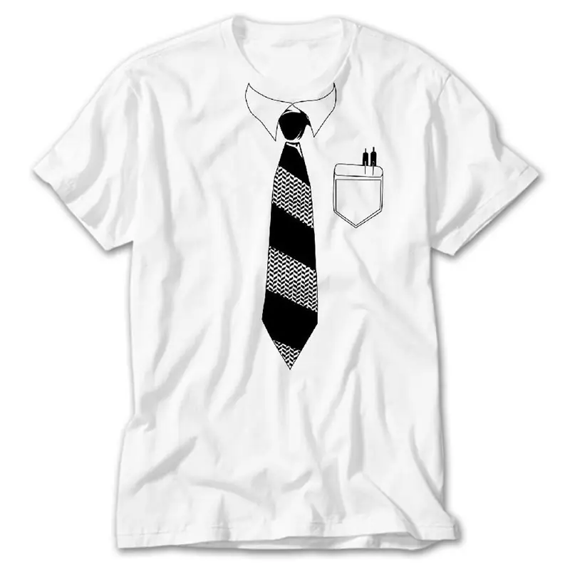 Dexter Tie, White T-Shirt