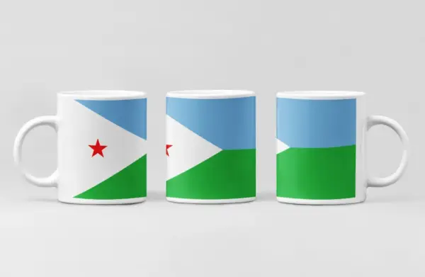 Djibouti Flag Coffee Mug, Djibouti Country National Flag Mug
