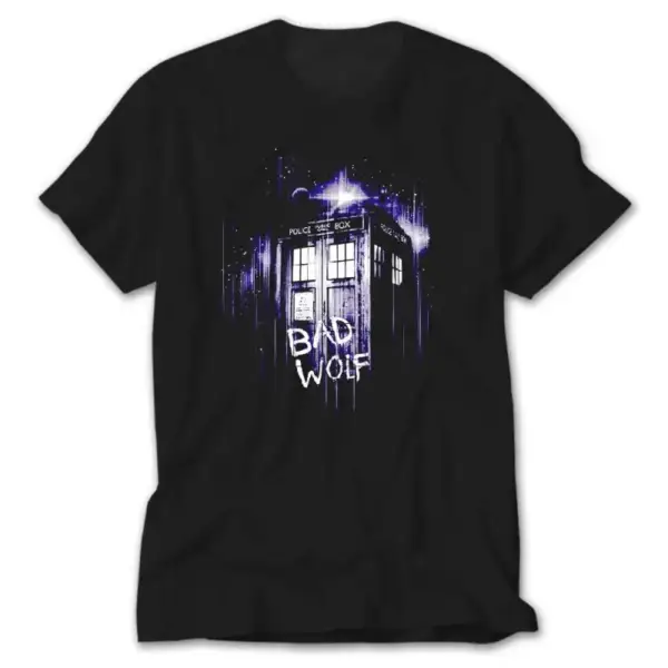 Dr Who Police Box, Black T-Shirt