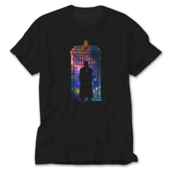 Dr. Who Tardis Space, Black T-Shirt
