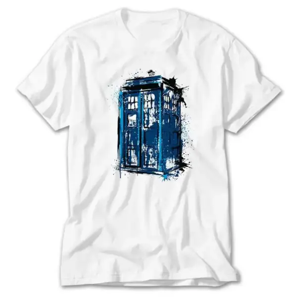 Dr. Who Tardis, White T-Shirt