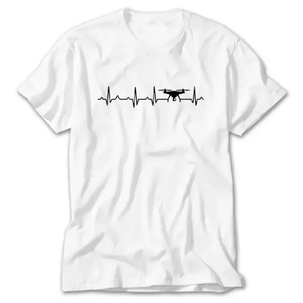 Drone Heartbeat, White T-Shirt