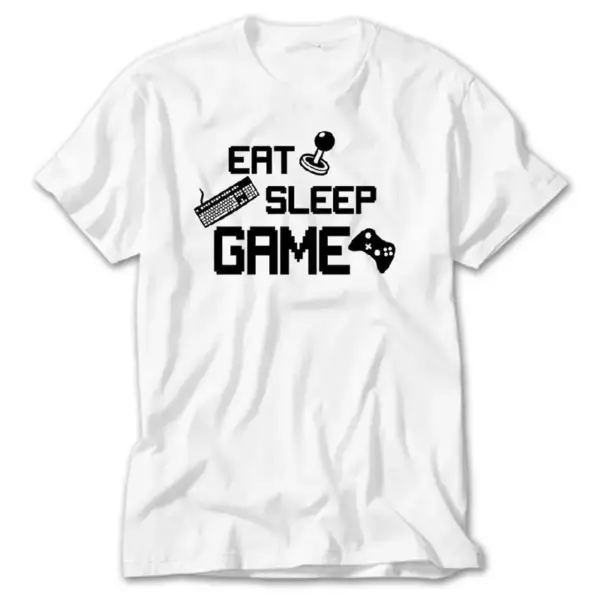 Eat Game Sleep, White T-Shirt