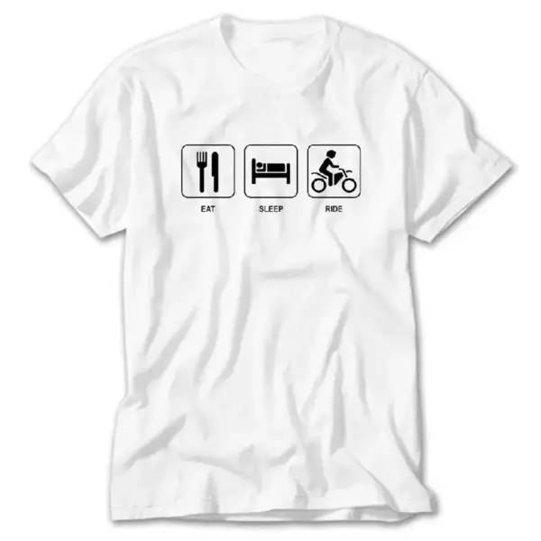 Eat - Sleep - Ride, White T-Shirt