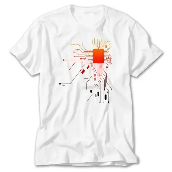 Electronic, White T-Shirt