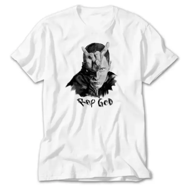 Eminem Rap, White T-Shirt