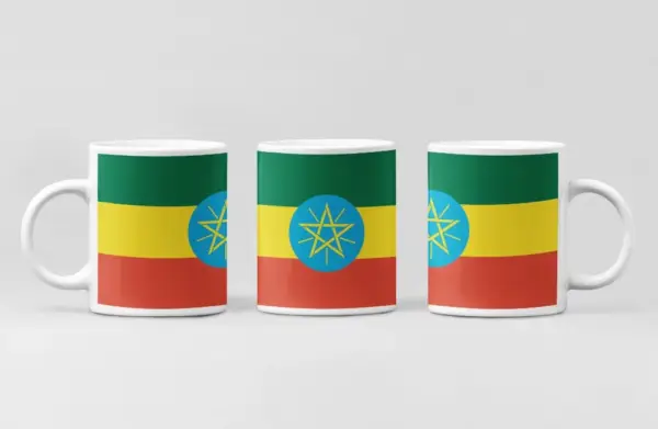 Ethiopia Flag Coffee Mug, Ethiopia Country National Flag Mug