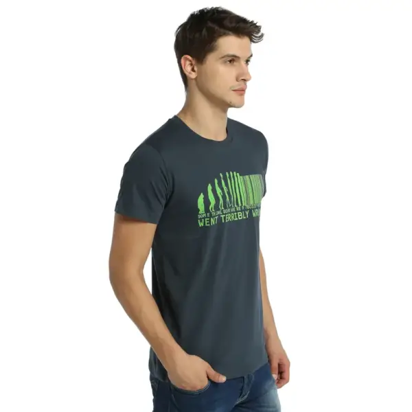 Evolution Of Barcode Men's Charcoal T-Shirt - Image 3