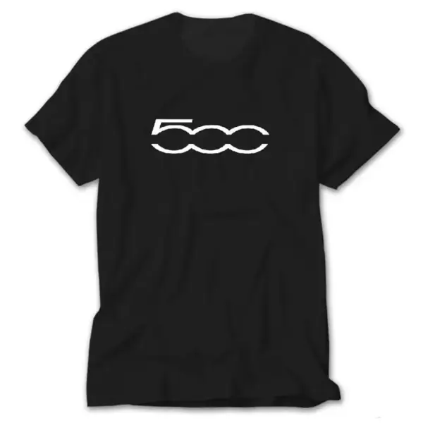 Fiat 500, Black T-Shirt