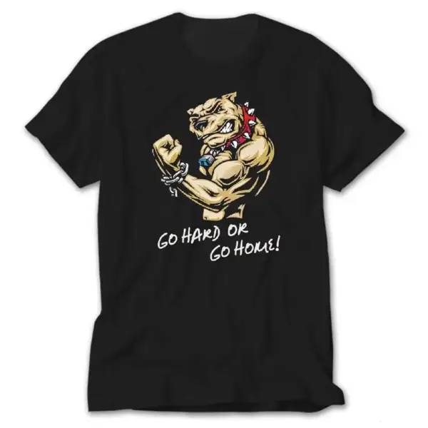 Fitness Hardline Dog, Black T-Shirt