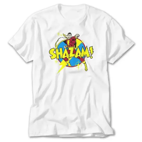 Flash Shazam, White T-Shirt