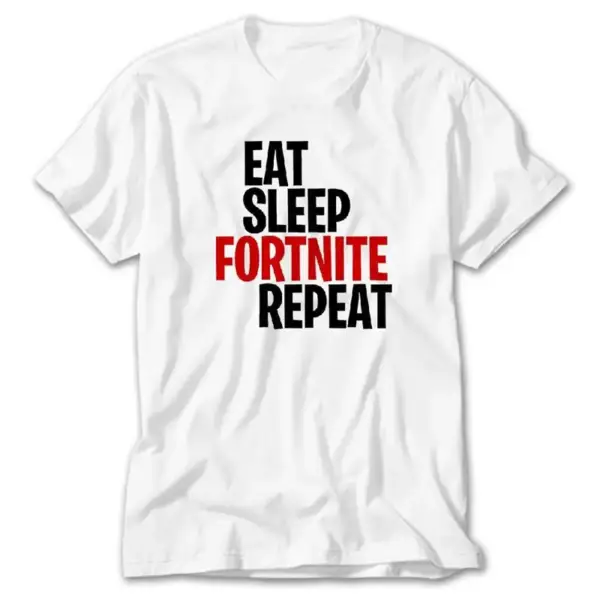 Fortnite Eat Sleep, White T-Shirt