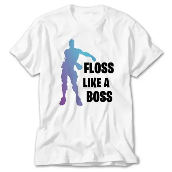 Fortnite Floss Like a Boss, White T-Shirt