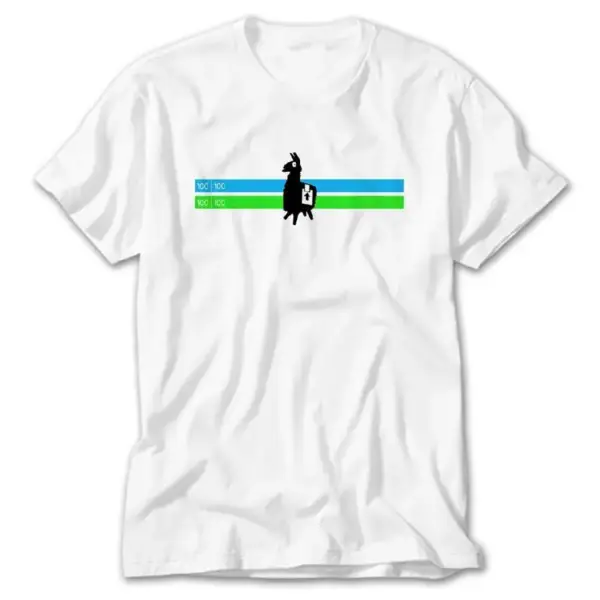 Fortnite Health Bar, White T-Shirt
