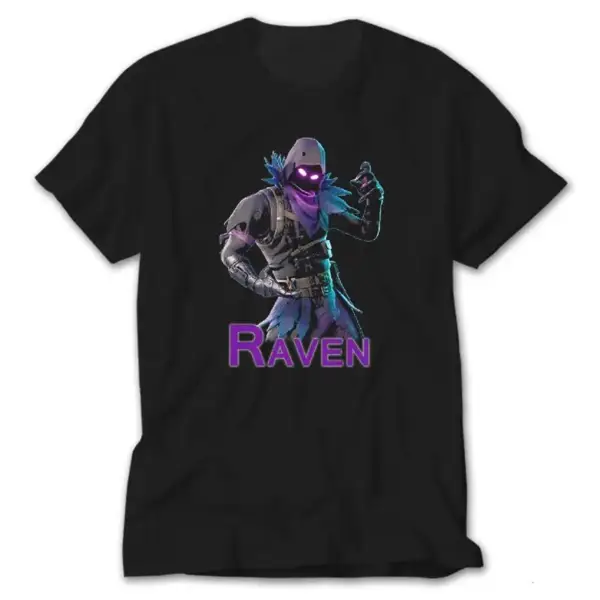 Fortnite Raven, Black T-Shirt