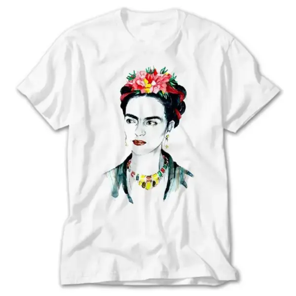 Frida Kahlo Portre White T-Shirt