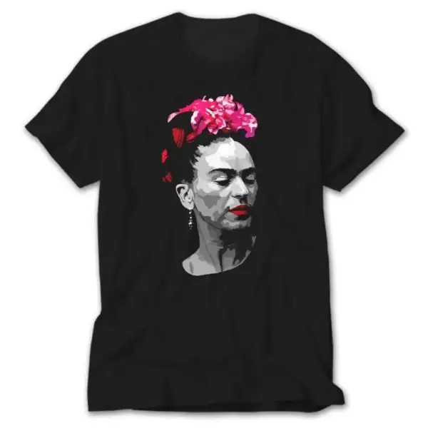 Frida Kahlo Portre Black T-Shirt