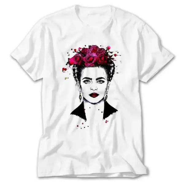 Frida Kahlo Portre White T-Shirt