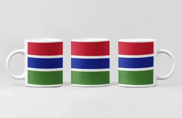 Gambia Flag Coffee Mug, Gambia Country National Flag Mug