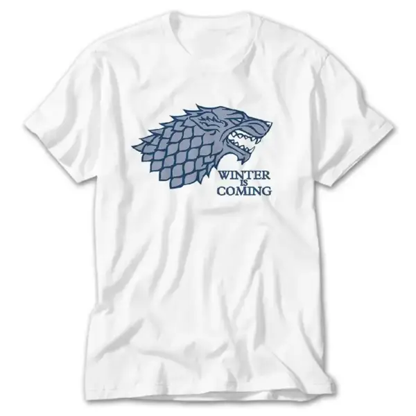 Game Of Thrones Blue Winter is Coming, White T-Shirt
