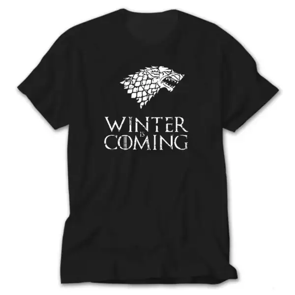 Game Of Thrones Winter is Coming, Black T-Shirt