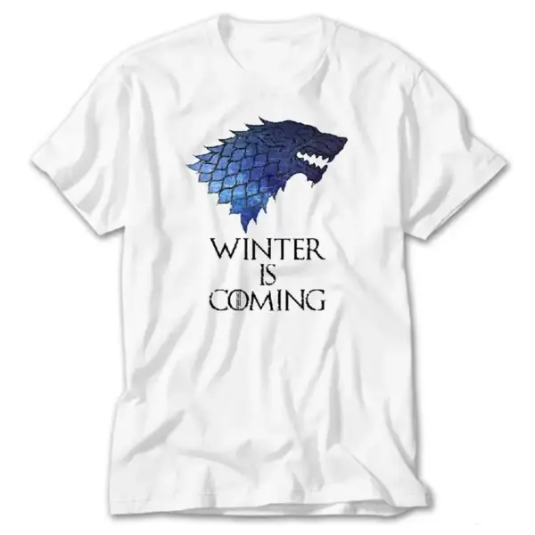 Game Of Thrones Winter is Coming Holo, White T-Shirt