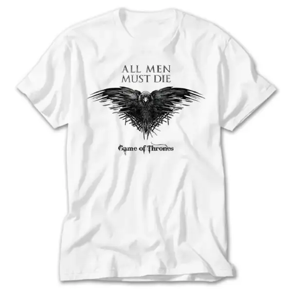 Game of Thrones All Men Must Die, White T-Shirt
