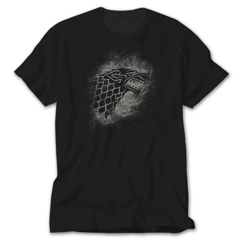 Game of Thrones House Stark Wolf Sigil, Black T-Shirt