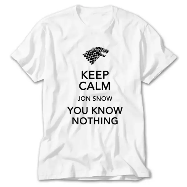 Game of Thrones Keep Calm, White T-Shirt
