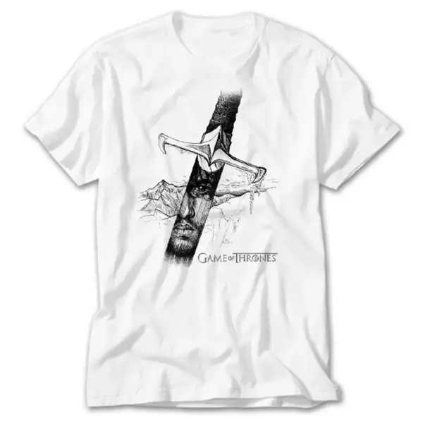 Game of Thrones Sword, White T-Shirt