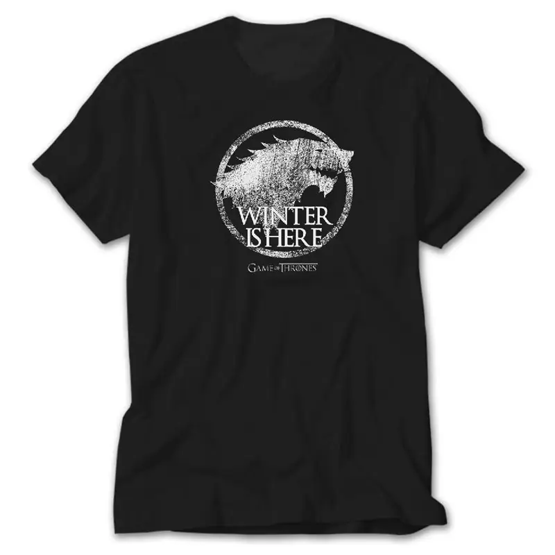 Game of Thrones Winter is Here, Black T-Shirt