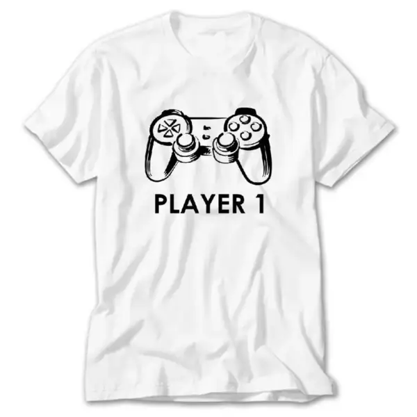 Gamepad Player 1, White T-Shirt