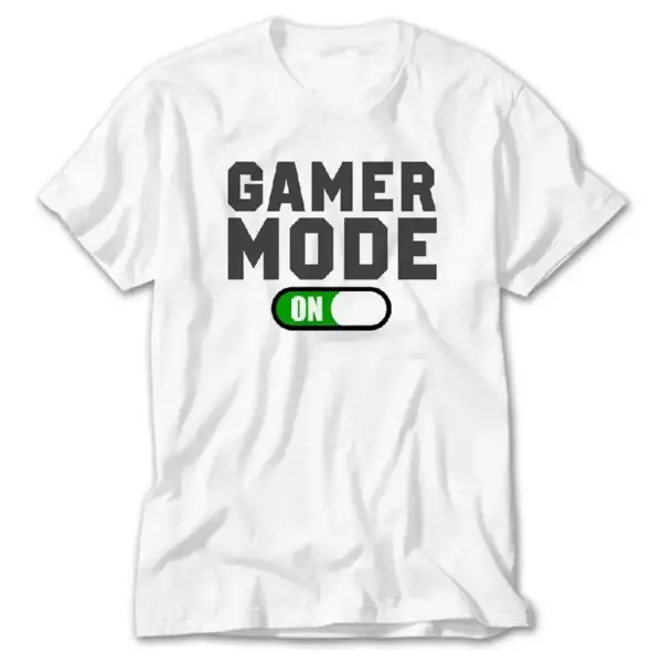 Gamer Mode On, White T-Shirt