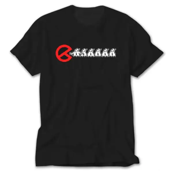 Ghostbusters Pacman, Black T-Shirt