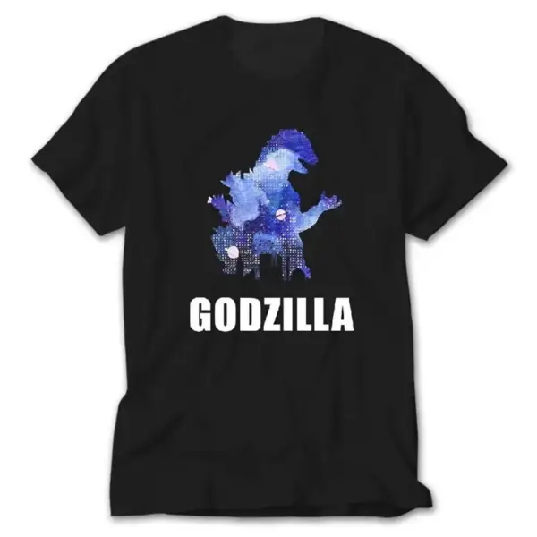 Godzilla in City, Black T-Shirt