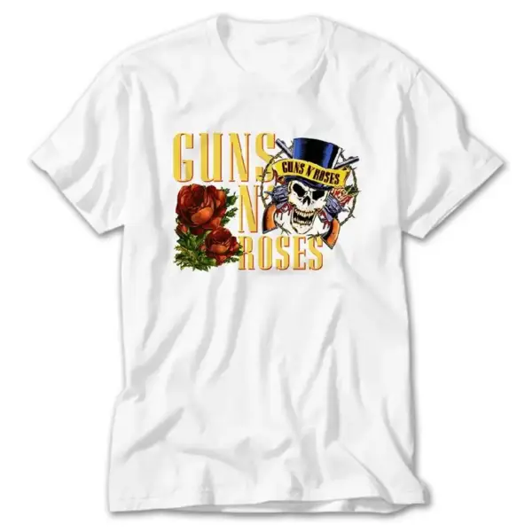 Guns N Roses Skull Alternative, White T-Shirt