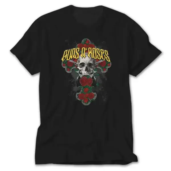 Guns N Roses Skull, Black T-Shirt