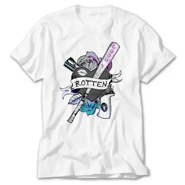Harley Queen Rotten, White T-Shirt