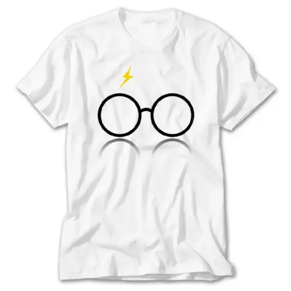 Harry Potter Glasses White T-Shirt